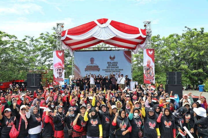 5.000-an Warga Desa di Bekasi Deklarasi Dukung Ganjar Pranowo sebagai Calon Presiden